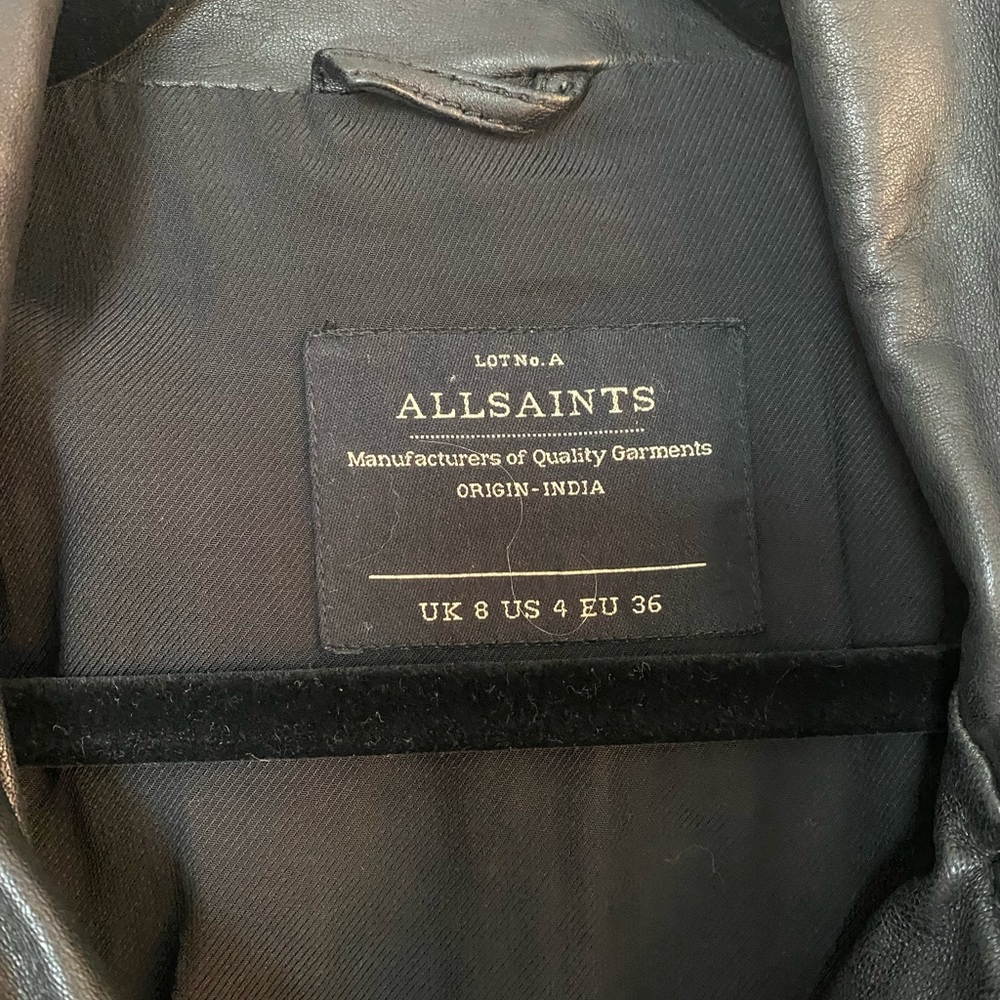 All Saints Moto Leather Jacket - Picture 6 of 8